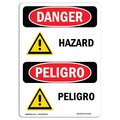 Signmission Safety Sign, OSHA Danger, 10" Height, Rigid Plastic, Hazard, Bilingual Spanish OS-DS-P-710-VS-1301